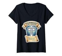 Femme La pneumologie chrétienne est Mon médecin du ministère T-Shirt avec Col en V