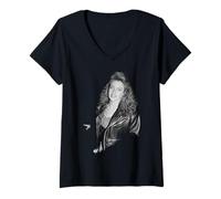 Femme La pop star Kylie Minogue I should be so lucky in London 1988 T-Shirt avec Col en V