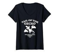 Femme La Queue du Gecko Ozello Trail Florida T-Shirt avec Col en V