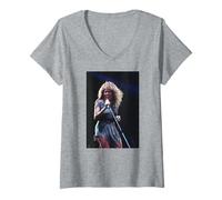 Femme La Reine du Rock 'n' Roll Tina Turner en Concert T-Shirt avec Col en V