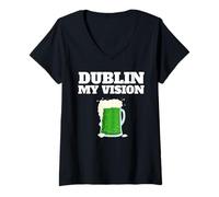 Femme La Saint-Patrick, Dublin, ma Vision T-Shirt avec Col en V