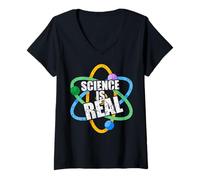 Femme La Science Cool est Un Vrai Fait T-Shirt avec Col en V