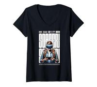 Femme La Science-Fiction Libérez la Puissance de l'écran VR T-Shirt avec Col en V