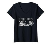 Femme La Science n'est Pas Un Complot libéral, Un républicain Politique T-Shirt avec Col en V