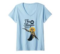 Femme La série iconographique Western de Gun Slinger Conspiracy T-Shirt avec Col en V
