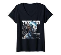 Femme La Technique de Science-Fiction est Le pouls de l'évolution du progrès T-Shirt avec Col en V