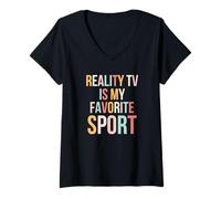 Femme La télé-réalité est Mon Fan de télé-réalité préféré T-Shirt avec Col en V