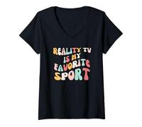 Femme La télé réalité est Mon Fan de télé-réalité préféré T-Shirt avec Col en V