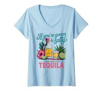 Femme La Tequila est drôle si Vous Voulez être salée T-Shirt avec Col en V