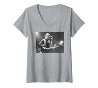 Femme La tournée d'adieu de Jam Paul Weller : The Gift Era 1982 T-Shirt avec Col en V