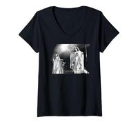 Femme La tournée des Albums d'ABBA Live Europe 1977 T-Shirt avec Col en V