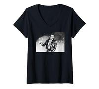 Femme La tournée « Fall The Works » de Queen Freddie Mercury Hammer T-Shirt avec Col en V