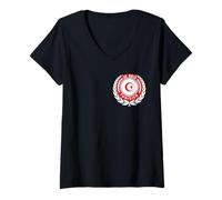 Femme La Tunisie c'est mon beau pays T-Shirt avec Col en V