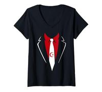 Femme La Tunisie c'est mon beau pays T-Shirt avec Col en V