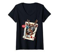 Femme La Vie Arrive, Le Poker Aide Jeux De Cartes T-Shirt avec Col en V