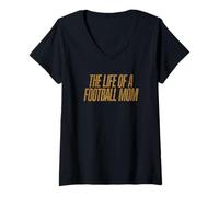 Femme La Vie d'un comédien de Football T-Shirt avec Col en V