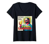Femme La Vie m'a donné des Citrons mais Mon Jésus Fait de la Limonade T-Shirt avec Col en V