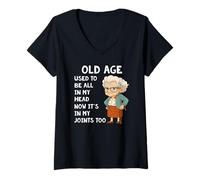 Femme La vieillesse était Tout dans ma tête Maintenant C'est Aussi dans Mes articulations T-Shirt avec Col en V