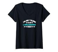 Femme Labradoodles I'm Only Talking to My Labradoodle Today T-Shirt avec Col en V