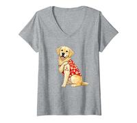 Femme Labrador Mom Love Tattoo Dog T-Shirt avec Col en V