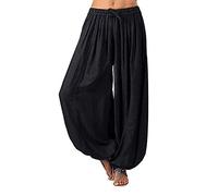 Femme LâChe Harem Pantalon Pantalons Décontractés Sarouel Légers Ete Sport Indien Danse Orientale Yoga Pantalon Fluide Femme Imprimé Ethnique Pantalon Large Femme Taille Elastique