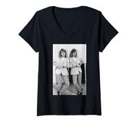 Femme L'actrice Kylie Minogue de Neighbours I should be so lucky pop star T-Shirt avec Col en V
