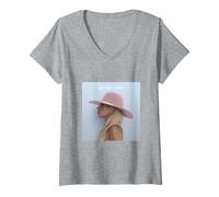 Femme Lady Gaga Album officiel Joanne T-Shirt avec Col en V