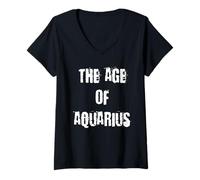 Femme L'âge du Verseau T-Shirt avec Col en V