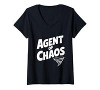 Femme L'Agent du Chaos Tornado T-Shirt avec Col en V