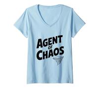 Femme L'Agent du Chaos Tornado T-Shirt avec Col en V