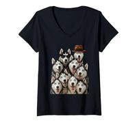 Femme Laika yakoutienne Folle T-Shirt avec Col en V