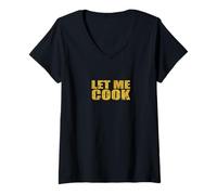 Femme Laisse-Moi Cuisiner T-Shirt avec Col en V