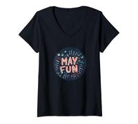 Femme Laissez le soleil mener la voie à ce costume de mai T-Shirt avec Col en V