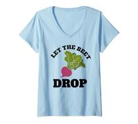 Femme Laissez Tomber la Betterave T-Shirt avec Col en V