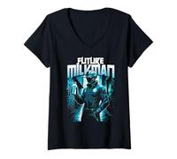 Femme Laitier Future Milkman T-Shirt avec Col en V