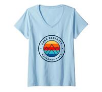 Femme Lake District National Park Grande-Bretagne Angleterre Royaume-Uni T-Shirt avec Col en V