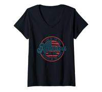 Femme L'Amérique est le pays de la liberté grâce au cadeau d'un ancien combattant courageux T-Shirt avec Col en V