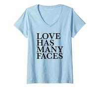 Femme l'amour a de Nombreux Visages T-Shirt avec Col en V