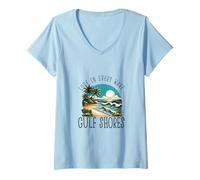 Femme L'amour dans chaque vague - Gulf Shores T-Shirt avec Col en V