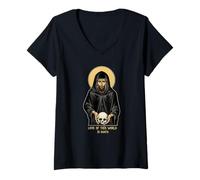 Femme l'amour de ce Monde est l'orthodoxie de la Mort T-Shirt avec Col en V