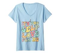 Femme l'amour de soi pour Moi Inspire Confiance en soi | Self Care Days Lovers T-Shirt avec Col en V