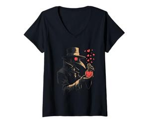 Femme l'amour est contagieux, la peste Gothique, Doctor Anti-Valentine T-Shirt avec Col en V