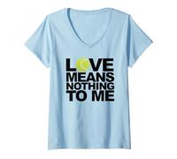 Femme l'amour ne Signifie Rien pour Moi Tennis T-Shirt avec Col en V