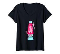 Femme Lampe Lama T-Shirt avec Col en V