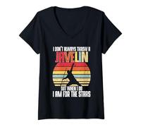 Femme Lancer Du Javelot I Aim For The Stars T-Shirt avec Col en V