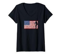 Femme Lanceur de baseball - Démarrage de secours plus proche 4e quatrième T-Shirt avec Col en V