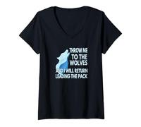 Femme Lancez-Moi chez The Wolves T-Shirt avec Col en V