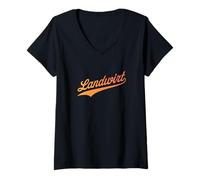 Femme Landwirt Bauer Traktor T-Shirt avec Col en V