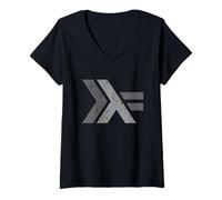Femme Langage de Programmation Haskell Logo Programmeur Haskell T-Shirt avec Col en V