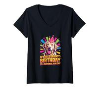 Femme l'anniversaire de Mon Meilleur ami est Une fête Nationale T-Shirt avec Col en V